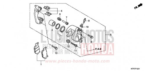ETRIER DE FREIN ARRIERE SH125C de 2012